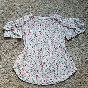 Cold Shoulder Floral Top